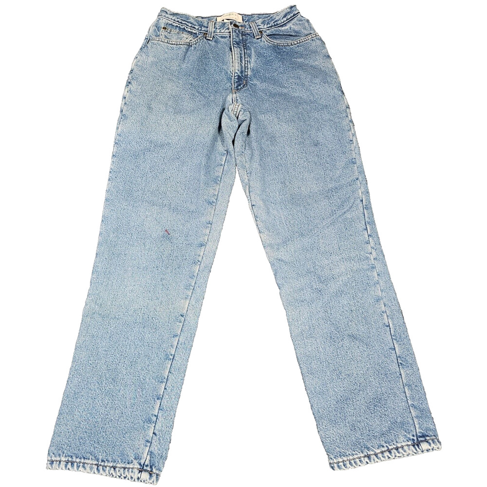 Vintage LL Bean Jeans Womens 10 Fleece Lined Double L Relaxed Fit Heavy Work